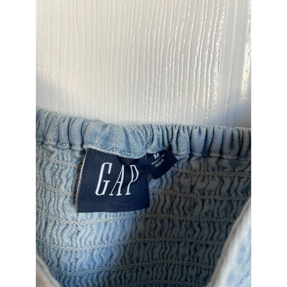 Gap Sweetheart Blue Denim Mini Dress Women’s Medium - Picture 10 of 10